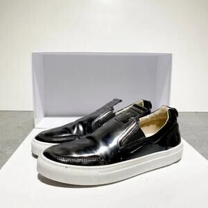 Mariano Di‎ Vaio Metallic Silver Slip Ons Size 38